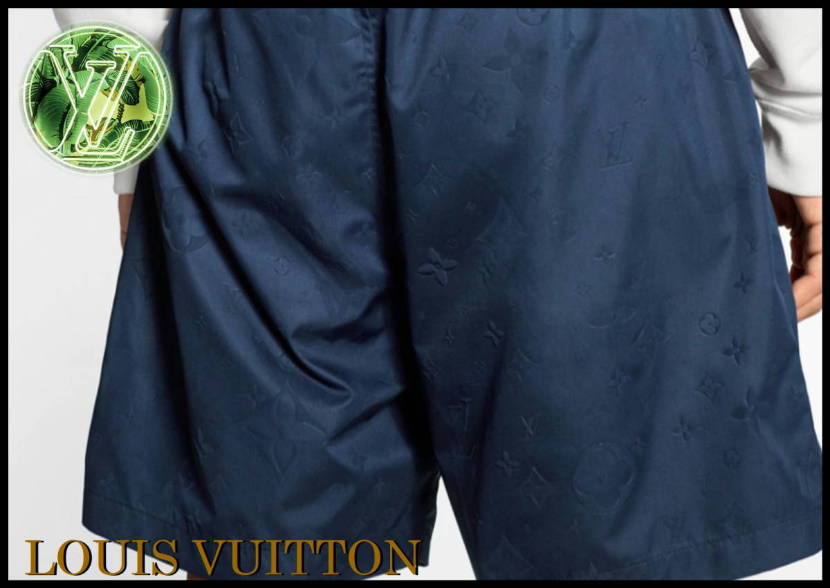LOUIS VUITTON モノグラム スイムパンツ ルイヴィトン ネイビー 紺色 M