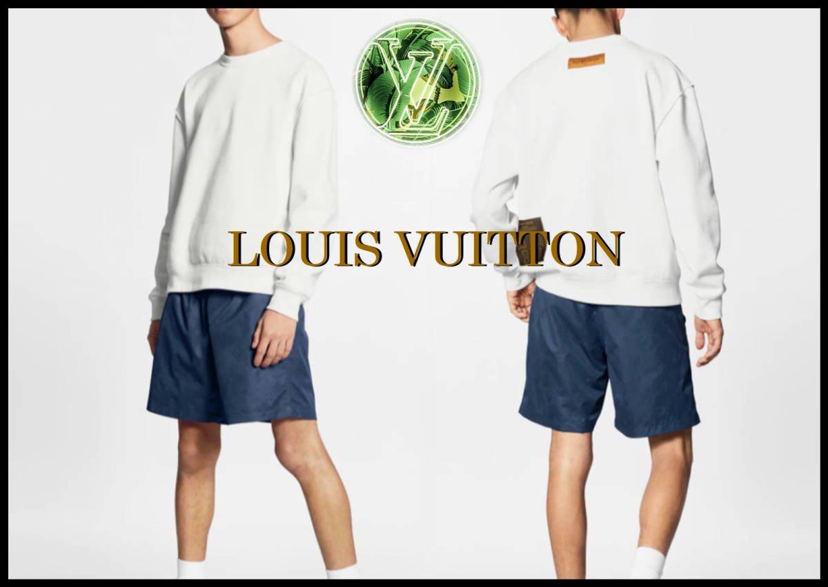 LOUIS VUITTON モノグラム スイムパンツ ルイヴィトン ネイビー 紺色 M 水陸両用 LV メンズ 水着 ハーフパンツ 付属品付き Tシャツ ベルト_画像10