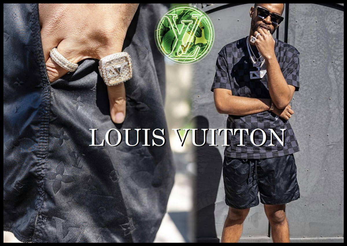 LOUIS VUITTON モノグラム スイムパンツ ルイヴィトン ブラック M