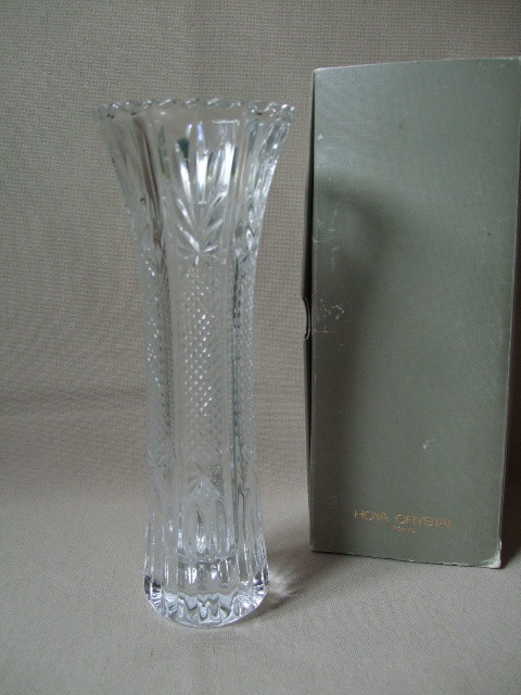 HOYA CRYSTAL / Hoya crystal / один колесо ../ ваза ваза для цветов / сделано в Японии / не использовался товар / частное лицо хранение товар / гарантия .