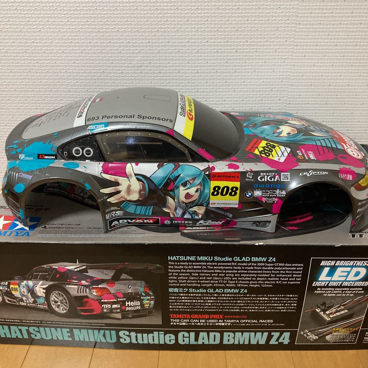 TAMIYA 1/10RCキット 初音ミク Studie GLAD BMW Z4|レーシングカー TAMIYA 1/10RCキット 初音ミク Studie GLAD BMW Z4|レーシングカー
