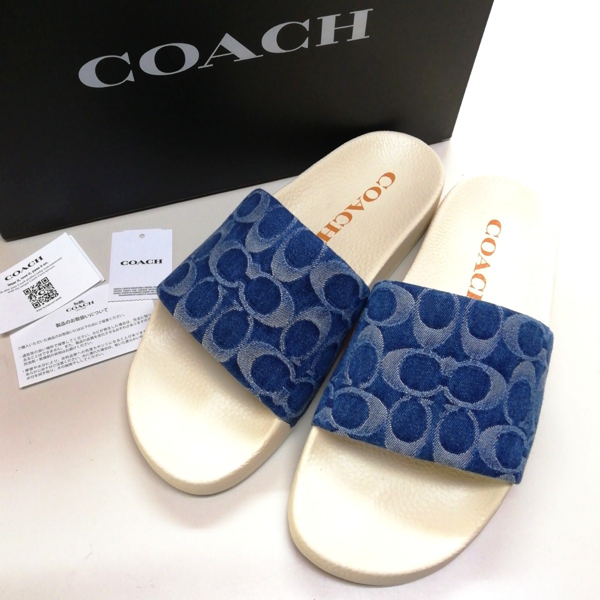 【COACH★CA328】コーチ 新作!! 百貨店商品♪ サンダルシューズ シグネチャー 定価17,600円 新品 サイズ選択可！