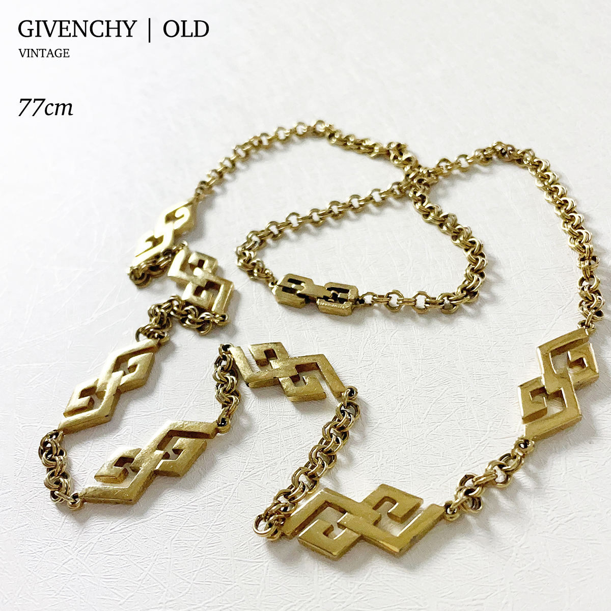 VINTAGE GIVENCHY ジバンシィ Gロゴ チェーンネックレス - icaten.gob.mx