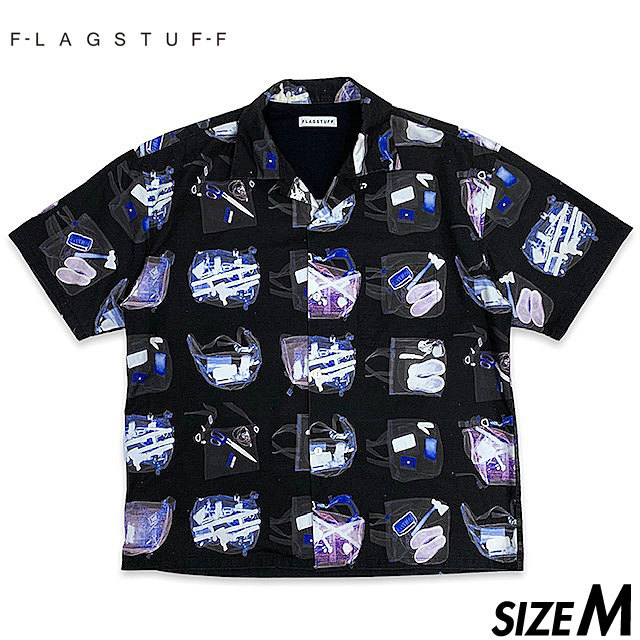 100%品質 希少□ 古着 FLAGSTUFF 定価25,400円 19ss 日本製 M アロハ