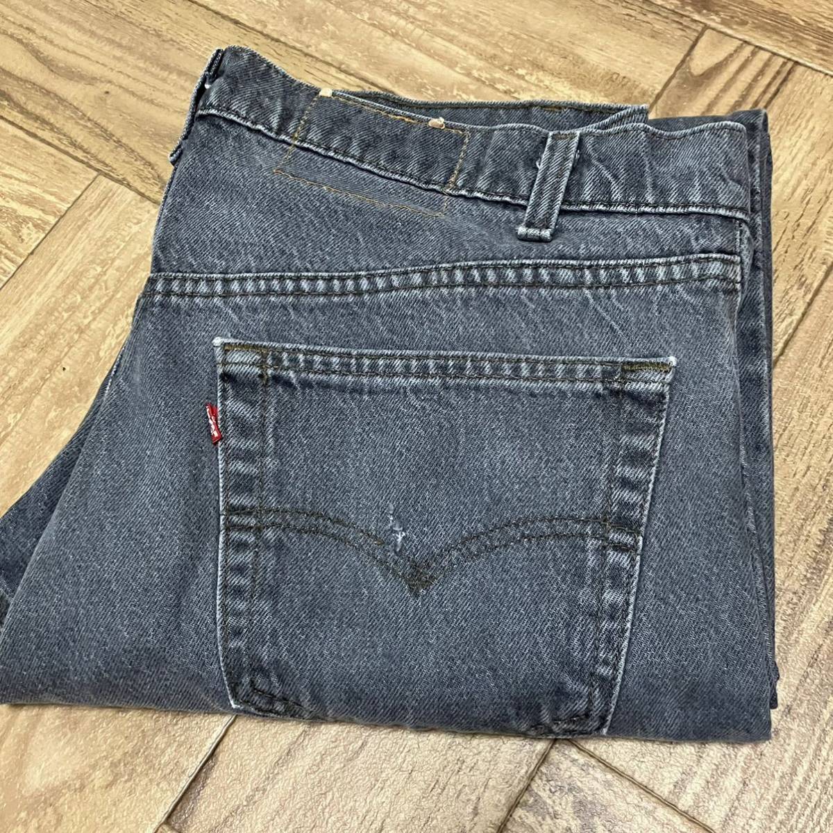 80s ビンテージ Levis 505 デニムパンツ USA製 ブラック 先染め W36