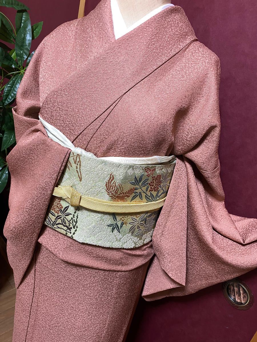 ZY318 訪問着 紬 作家物 三作家コラボ 落款 一つ紋 珍品 名品 逸品