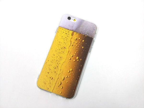 iPhone 6/6S 携帯カバー 生ビール ソフトケース TPU_画像1