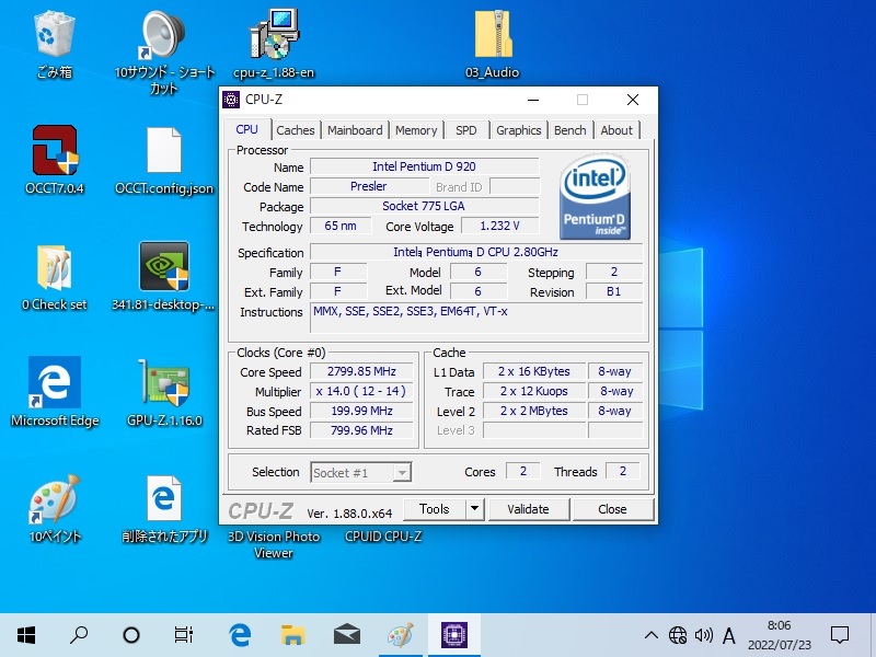 LGA775 Pentium D 920 2.80GHZ/4M/800 1500/30718_画像4
