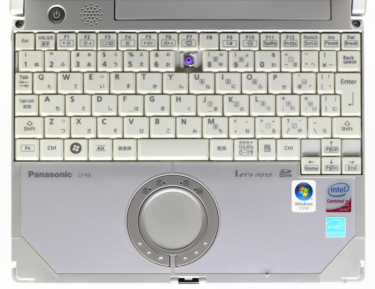 Panasonic Let’s note CF-R8EW6AAS/Core2Duo SU9300(1.20GHz)/3GBメモリ/HDD120GB/10.4TFT/WindowsXP Professional SP2 ジャンク品_キートップ欠損、パームレスト突起物有り