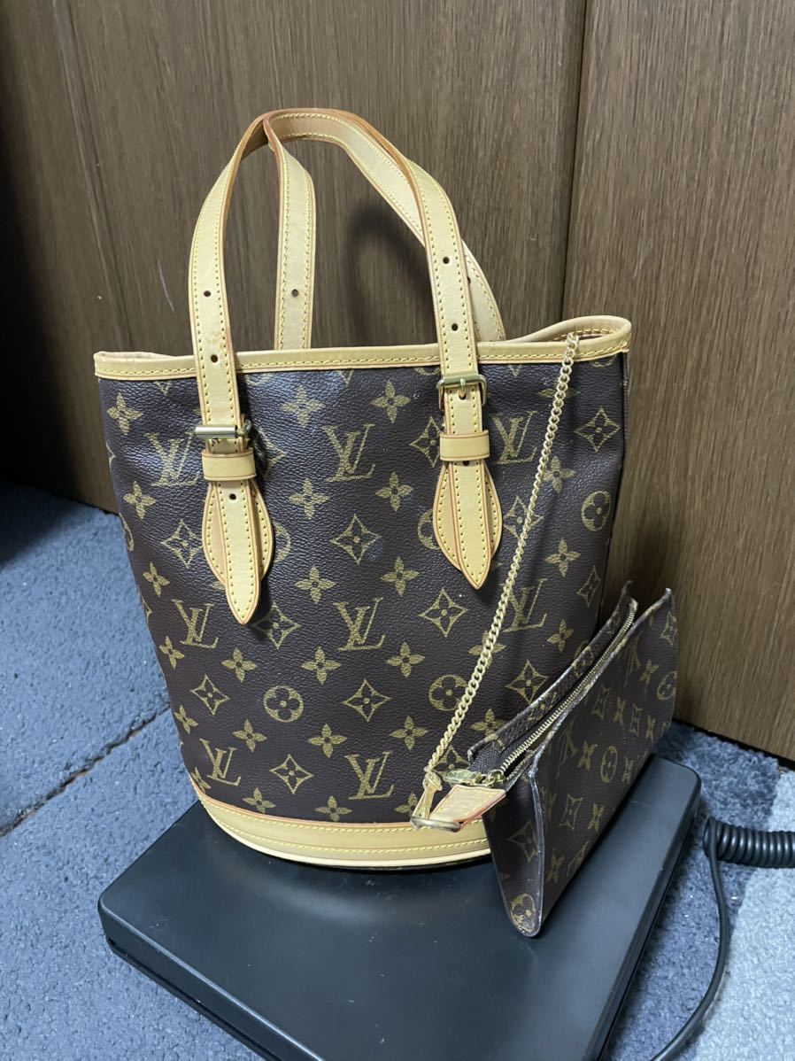 LOUIS VUITTON ルイヴィトン モノグラム バケットPM トートバッグ-