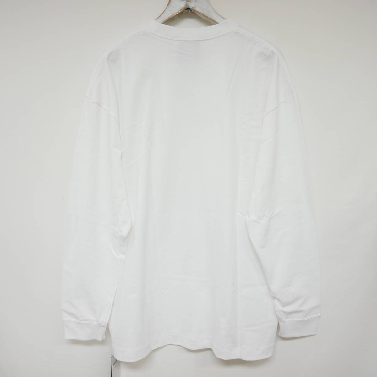 【1円】未使用 国内正規 ATON エイトン SUVIN AIR SPINNING OVERSIZED L/S T-SHIRT TEE スヴィンエアスピニング 長袖Tシャツ WHITE 白 4_画像3