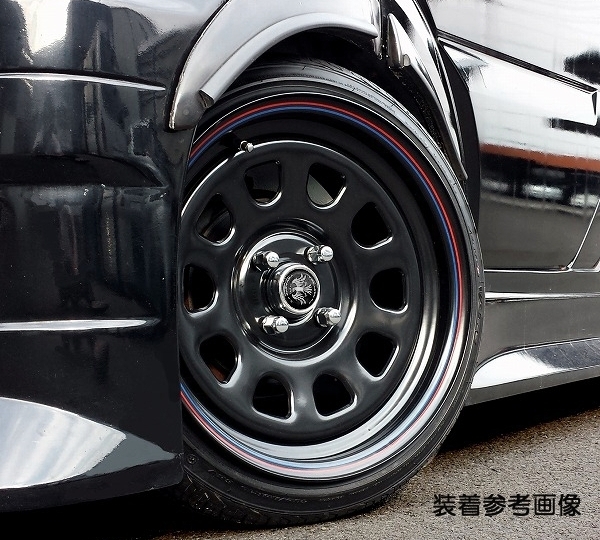 ★ U.S.Daytona ★ 15x7.0J OFF+40 PCD100　ブラック色 ホイール4本セット　走り屋/ヘラフラ/シャコタン推薦 カスタム/チューニングサイズ_画像7