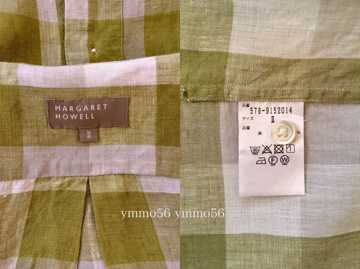 2019 MARGARET HOWELL マーガレットハウエル ブロックチェックリネン