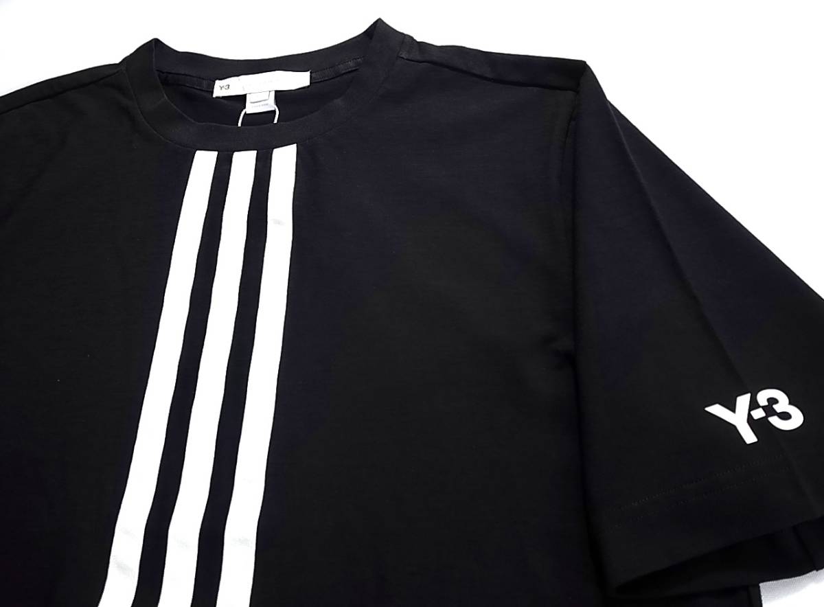 熱販売 Y-3 sizeS TEE STRIPES FRONT CENTER SLEEVE SHORT CH1 20周年