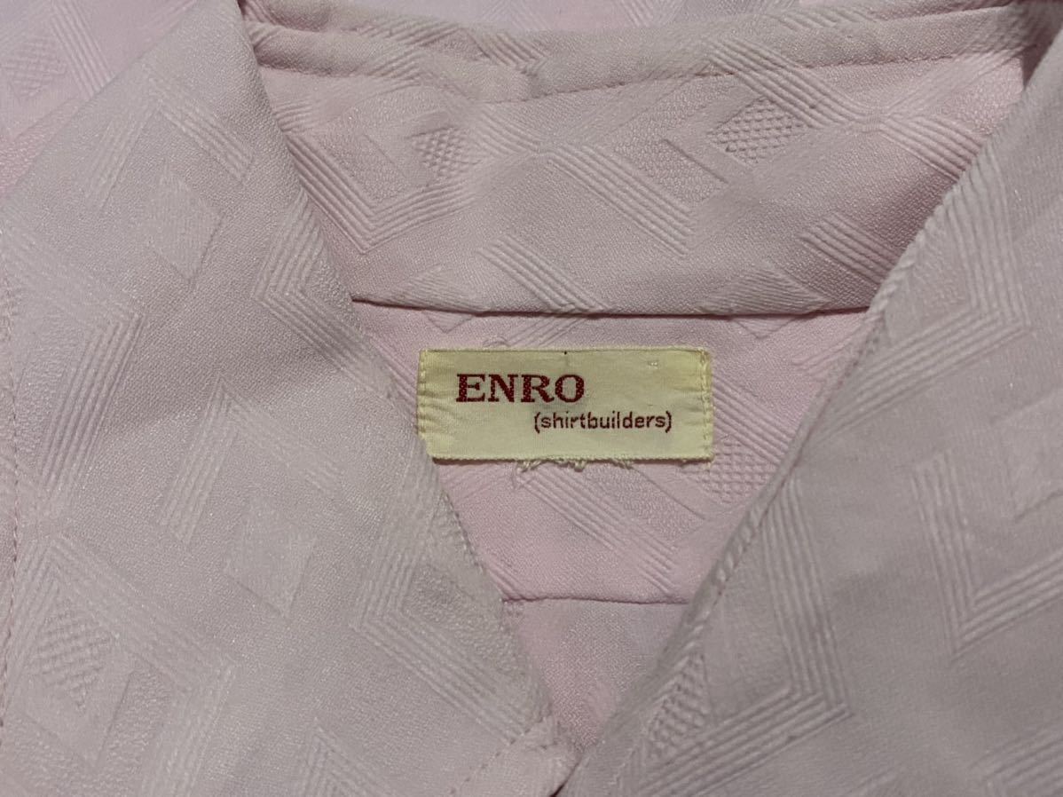 70's ENRO ダイア型押し ポリエステルシャツ ビンテージ古着 ナイロン ポリシャツ vintage 70年代 ディスコ 80's