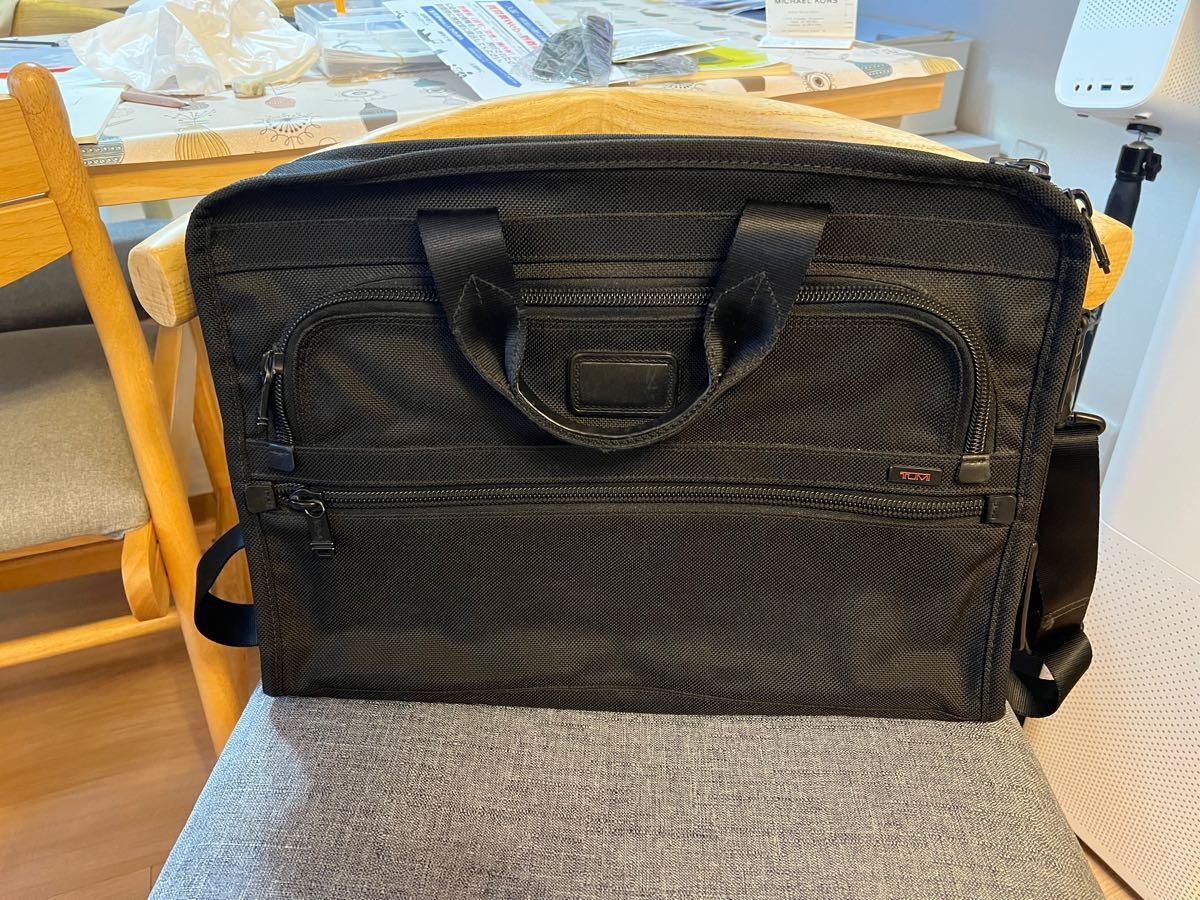 レッド系 【美品】TUMI ビジネスバッグ 2way 22634 グレー&ブラウン