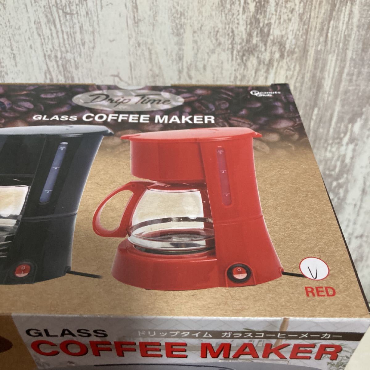 ドリップタイム ガラスコーヒーメーカー レッド