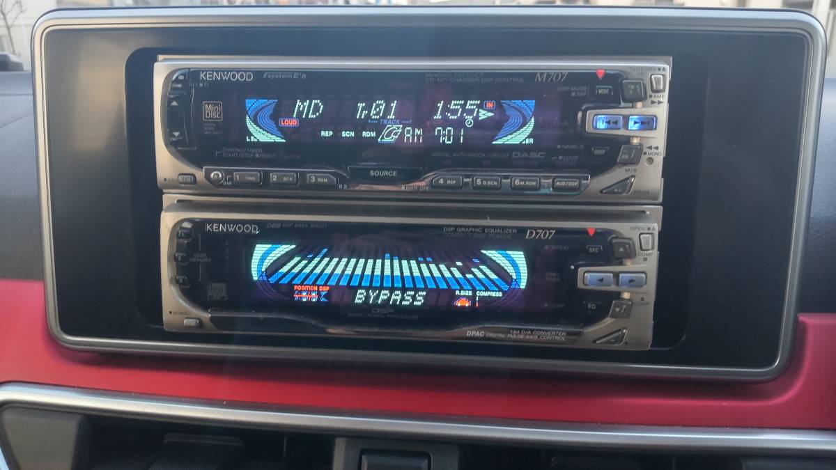 KENWOODケンウッド 旧カーステレオ M707・D707+MDチェンジャー KENWOODケンウッド 旧カーステレオ M707・D707+MDチェンジャー