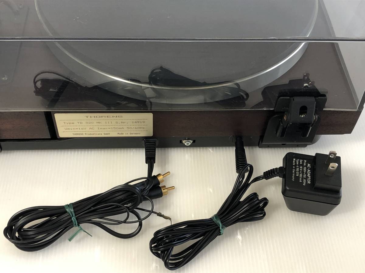 THORENS/トーレンス　ターンテーブルレコードプレーヤー　TD320 MKⅢ　　オーディオ愛好家注目！　ドイツ製　　動作品_画像8