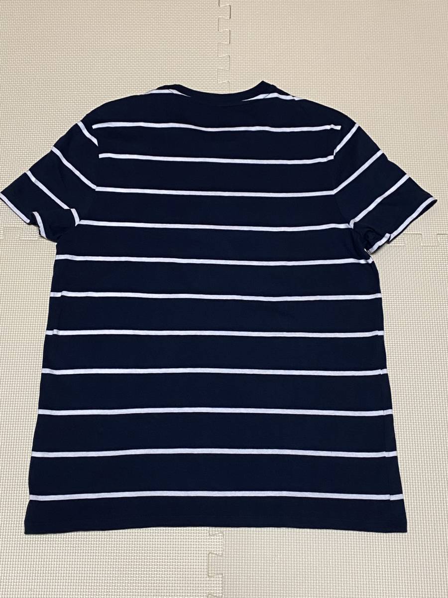 ☆中古☆美品☆着用一回☆トミーヒルフィガー☆TOM MY HILFIGER☆ネイビー☆ボーダー柄☆USA規格☆メンズSサイズ☆半袖☆Tシャツ☆綿100%_画像3