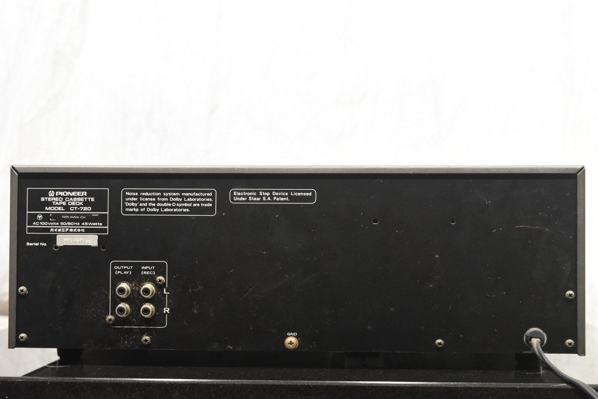 Pioneer パイオニア カセットデッキ CT-720【ジャンク品】 Pioneer パイオニア カセットデッキ CT-720【ジャンク品】
