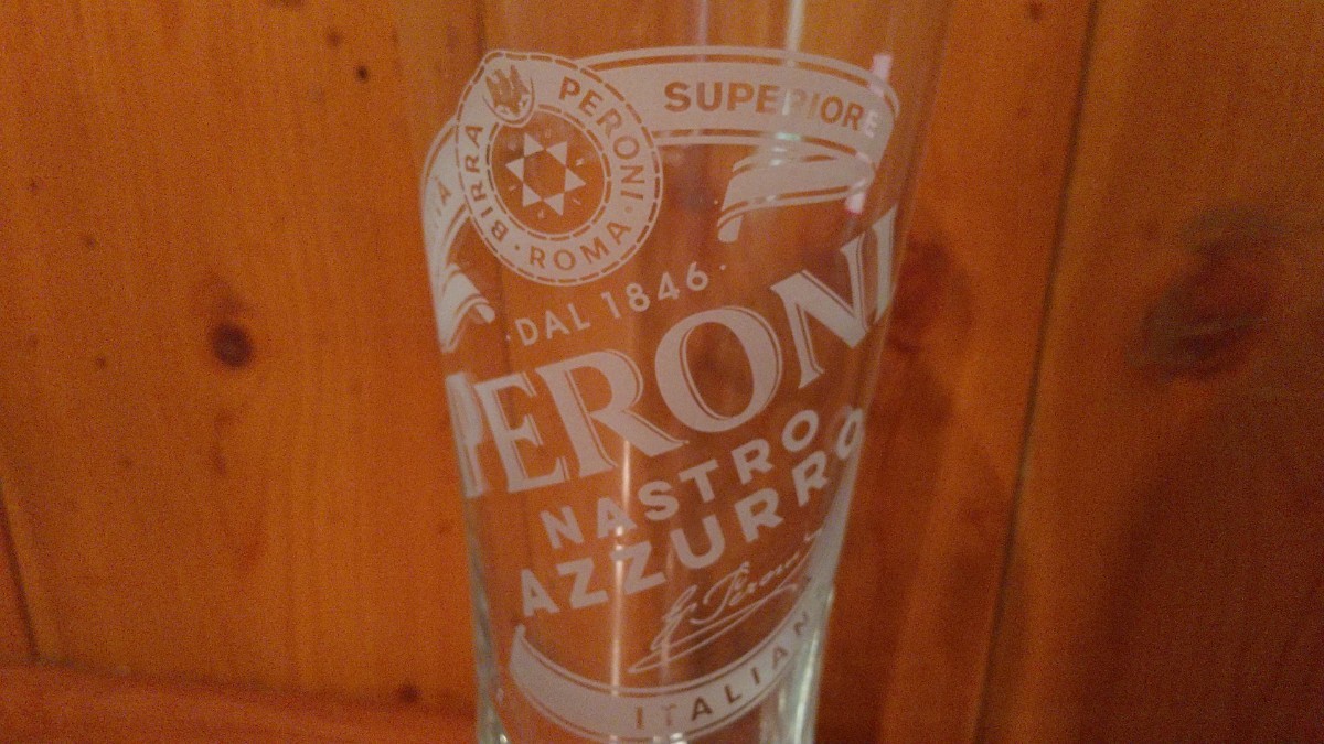 ペローニ ナストロアズーロ  ビールグラス 3個セット ドイツ SAHM社製  イタリアビール  非売品