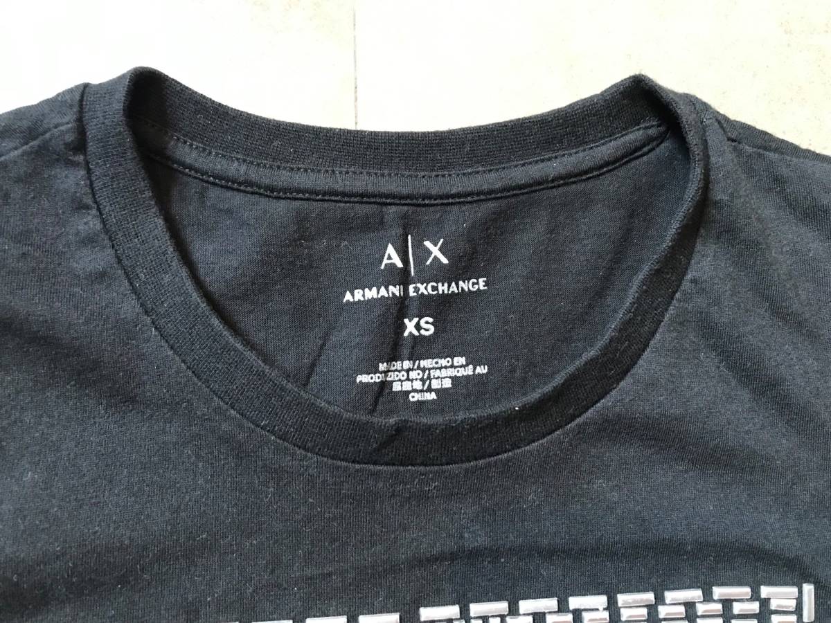 アルマーニエクスチェンジ　ARMANI EXCHANGE ＡＸ　Ａ|Ｘ　半袖　Ｔシャツ　黒　ブラック　ＸＳ　お洒落_画像6