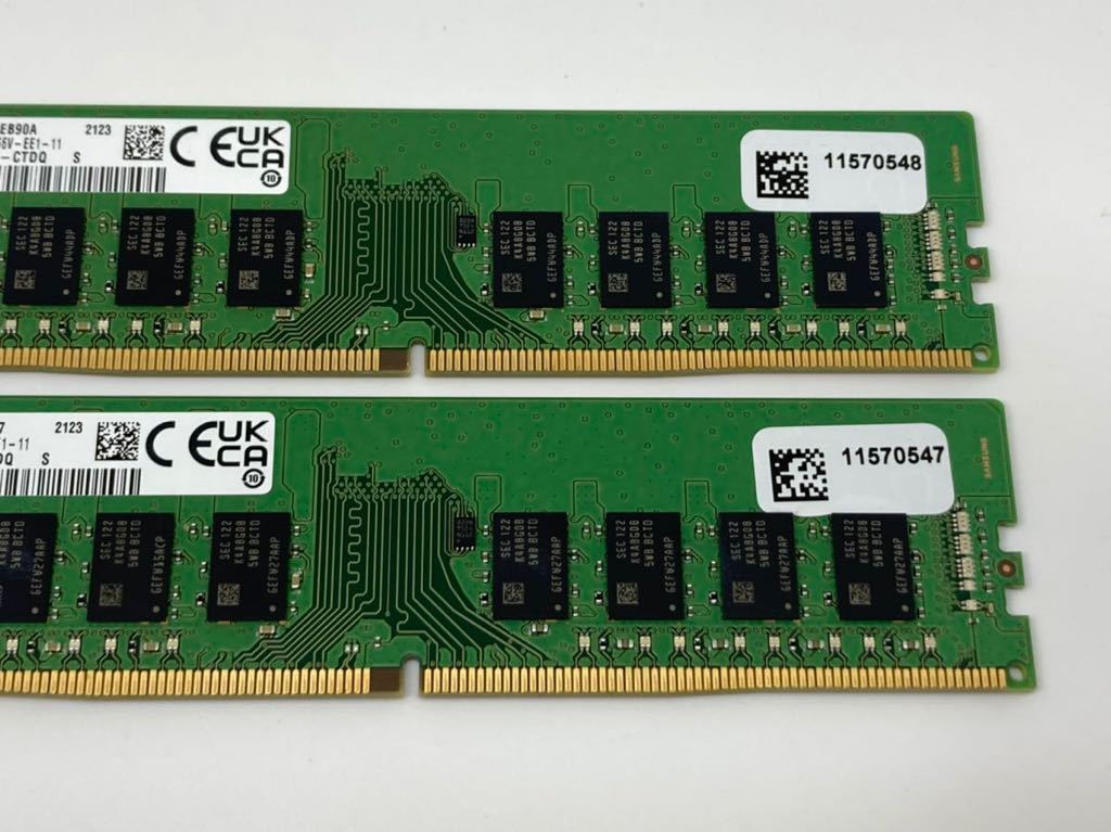 SAMSUNG DDR4 2666 ECC Unbuffered 16GBx2枚セット(計32GB)/Dell