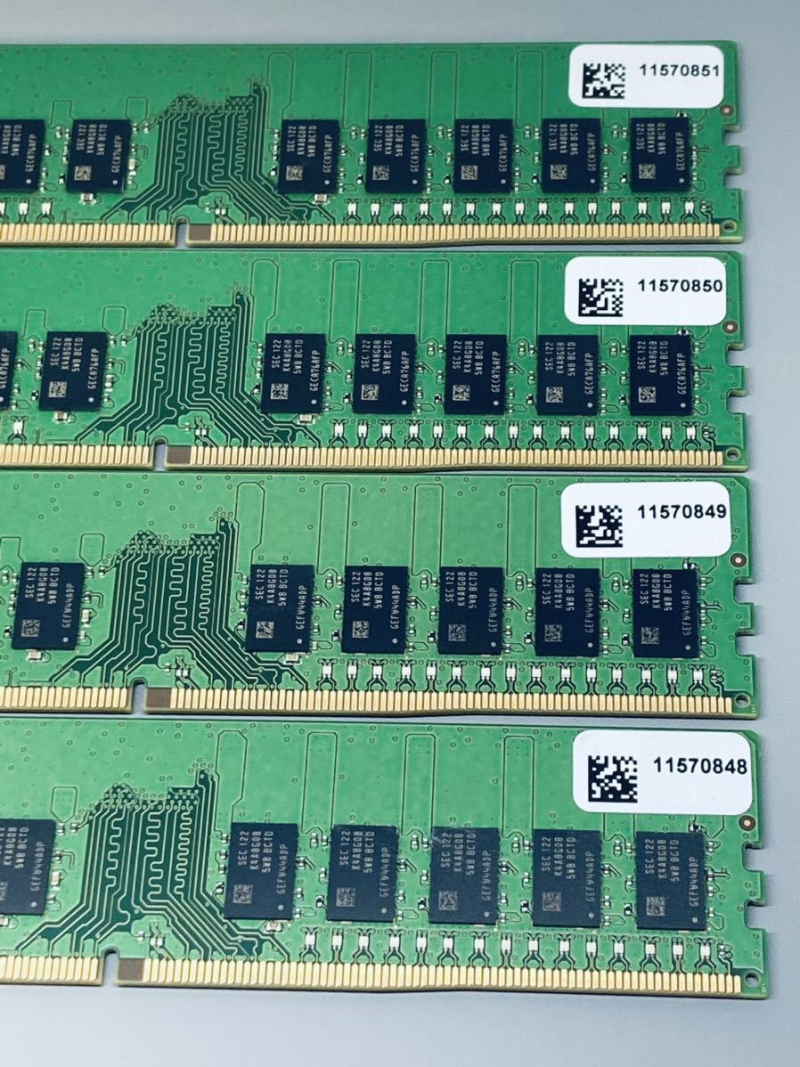 SAMSUNG DDR4 2666 ECC Unbuffered 16GBx4枚セット(計64GB)/Dell