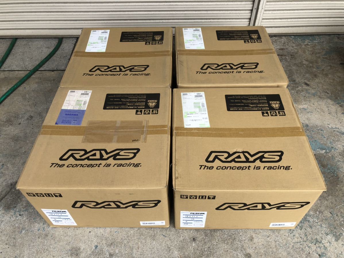 新品即納 レイズ TE37SAGA 18in 11J +15 114.3 4本セット ボルクレーシング RAYS 在庫品_画像5
