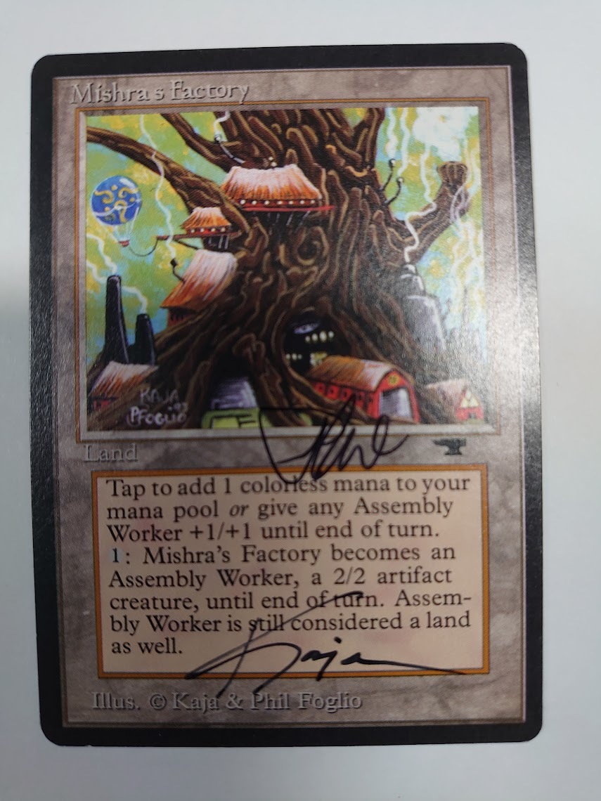 50000円 MTG Kaja Foglio & Phil Foglioサイン入りミシュラの 50000円 MTG Kaja Foglio & Phil Foglioサイン入りミシュラの