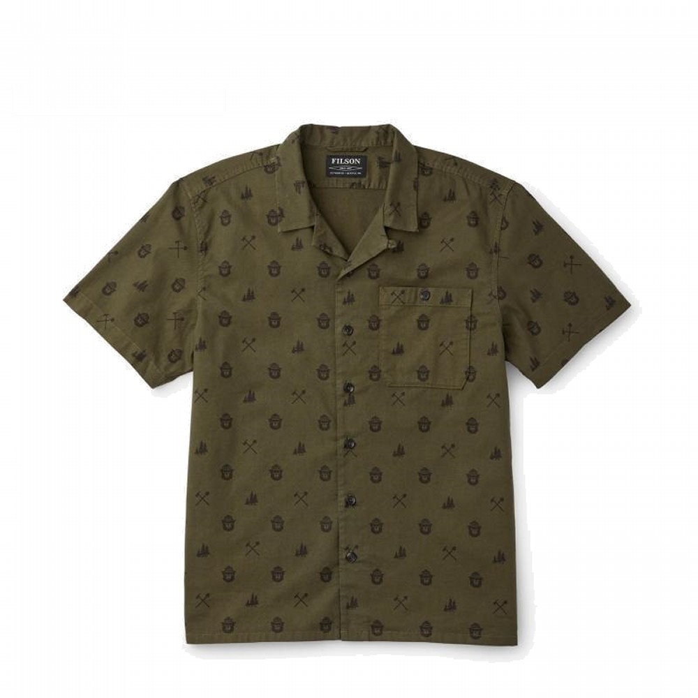 Filson Smokey the Bear Camp Shirt US:XS JP:S フィルソン　スモーキー　ザ　ベア　キャンプ　シャツ　Marsh Olive_画像1