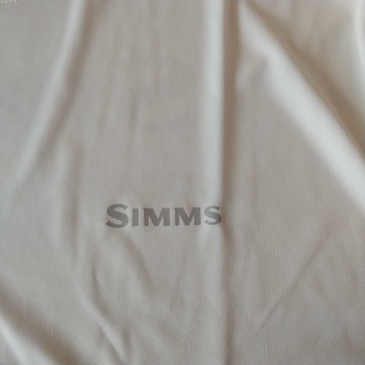 Simms SOLAR TECH TEE LS　Simms Drift White シムス　クルーネック　長袖フィッシングシャツ US:S　JP:M_画像4