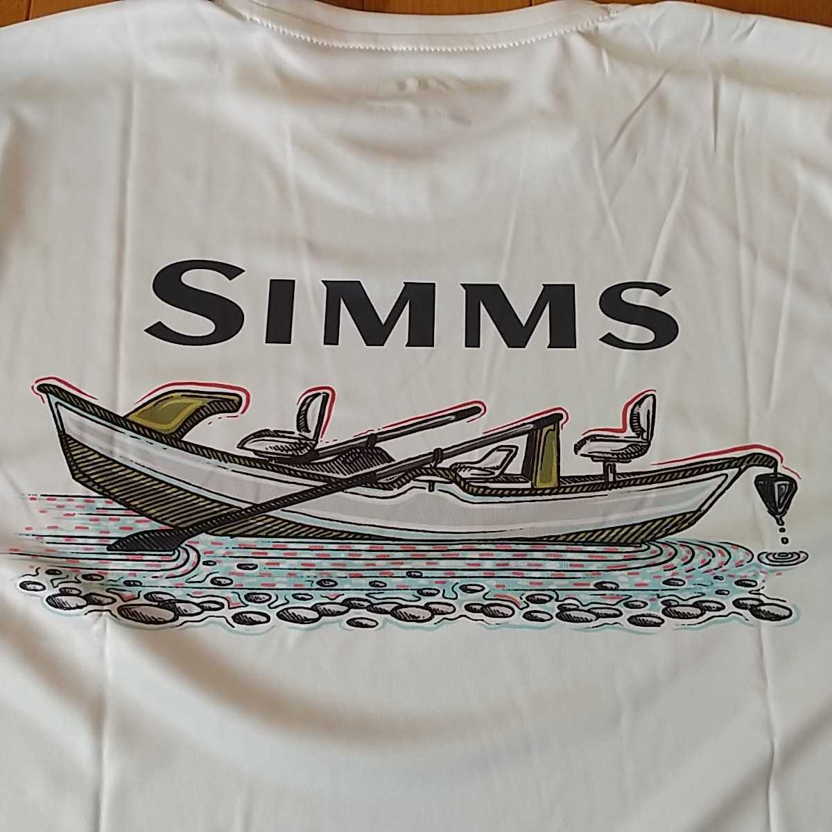 Simms SOLAR TECH TEE LS　Simms Drift White シムス　クルーネック　長袖フィッシングシャツ US:S　JP:M_画像5