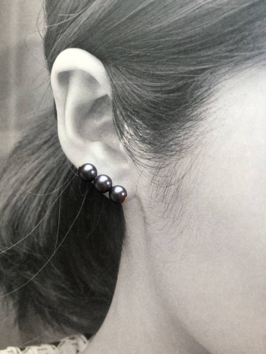 美品 MEGUMI PEARL 3連パール K18 ピアス 2way 恵パール 華パール