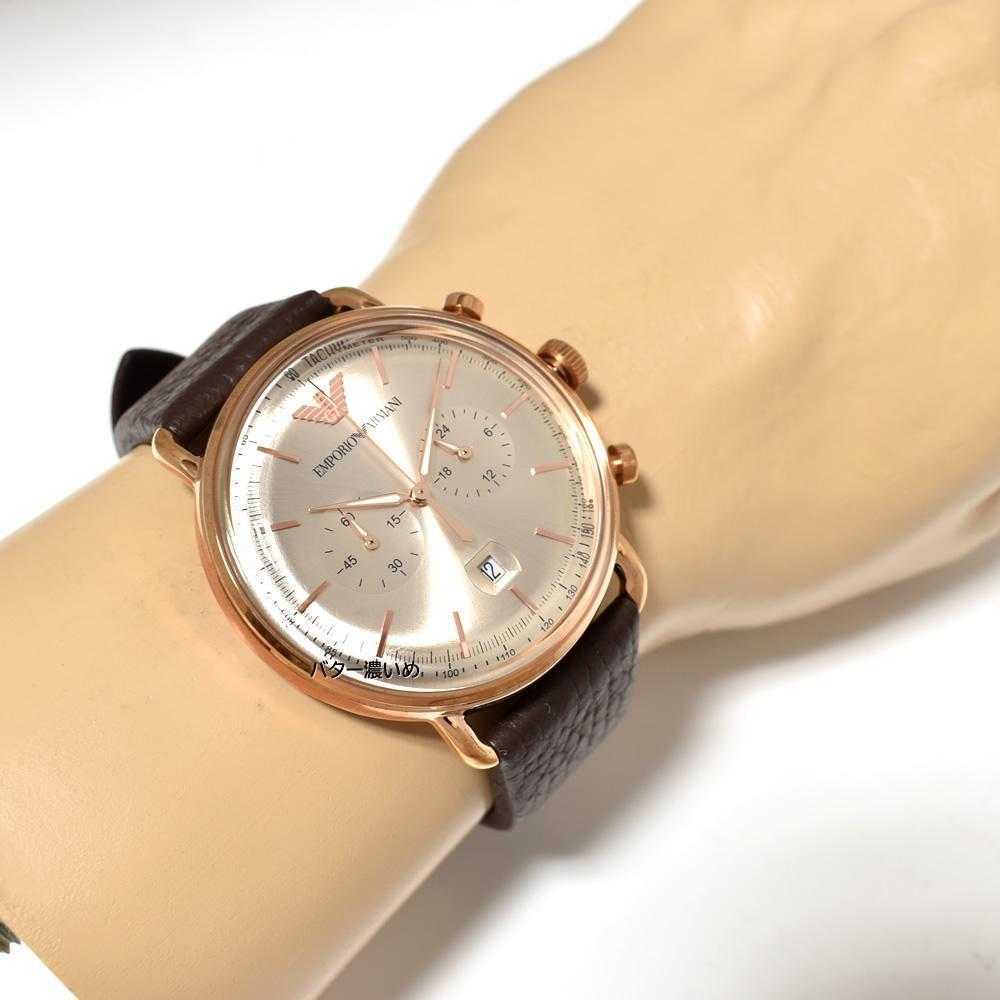 新品 エンポリオアルマーニ EMPORIO ARMANI 腕時計 メンズ クロノ
