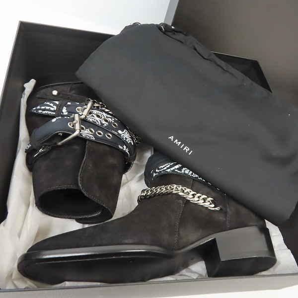 AMIRI/アミリ Bandana Buckle Boot/スエードレザー バンダナバックル