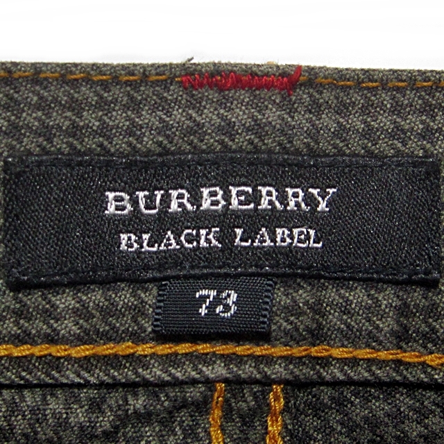 即決★BURBERRY BLACK LABEL★メンズW76≒82㎝ ストレートデニム バーバリーブラックレーベル 廃盤 千鳥格子 茶系 アメカジ 三陽商会