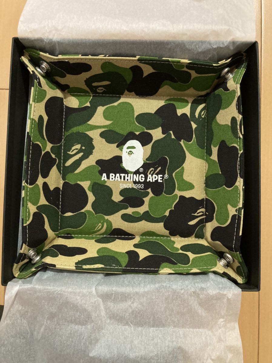 美品 ア ベイシング エイプ トレイ グリーンカモ 迷彩 BAPE ABC Tray (L) Green Camo A BATHING APE 小物入れ ケース 鍵_画像1