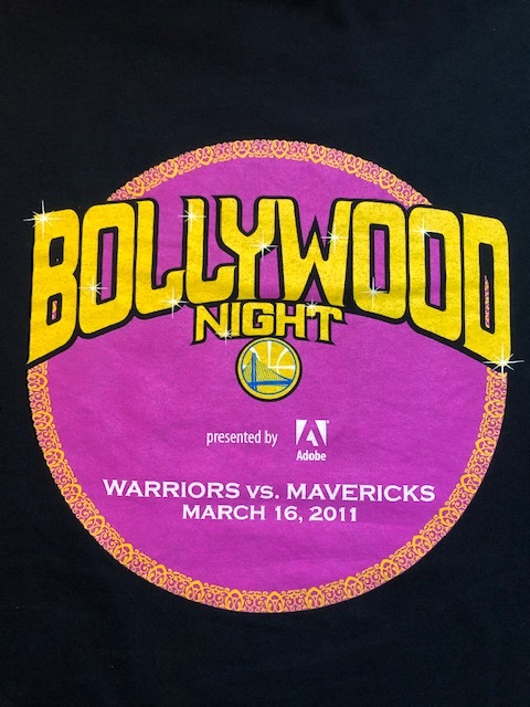 608★大きいサイズ ゆるダボ★USA古着 メッセージ＆ロゴ両面プリントTシャツ got curry? BOLLYWOOD NIGHT 黒 ブラック GILDAN XL_画像1