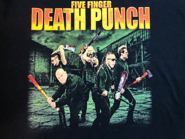 759★大きいサイズ ゆるダボ★USA古着 バンドT FIVE FINGER DEATH PUNCH オフィシャルツアーTシャツ ヘビメタ 黒 ブラック ALSTYLE 2XL_画像1