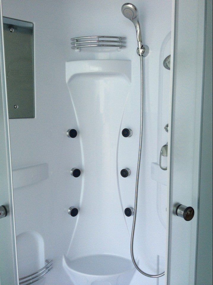 床下点検口付 シャワーユニット lifeup-016W-Y  W900×D900×H2160  半透明シルクガラス コーナータイプ シャワールーム
