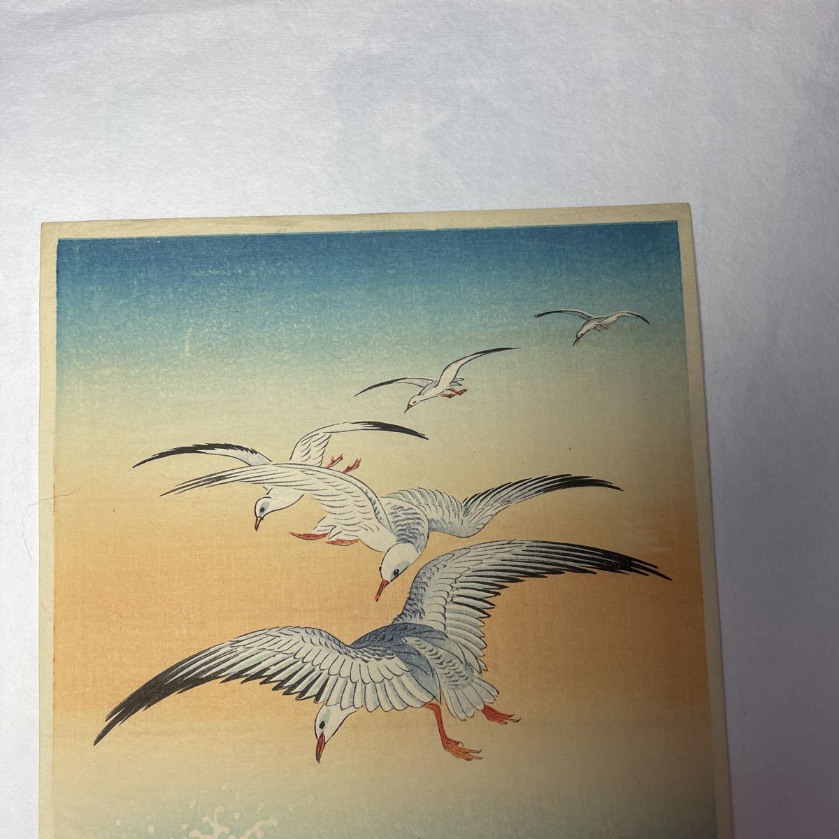  prompt decision! genuine work small ...( small . old .). woodblock print wave bird ( search = river .. water earth shop light .. pine purple . small . snow . Yoshida . new woodcut Suzuki .. Watanabe .. height . pine .)