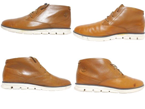 ★Timberland★28.5cm ティンバーランド チャッカブーツ ビジネスシューズ メンズ 本革 靴 レザー 大きいサイズ 10.5 ブラウン ハイカット_画像2