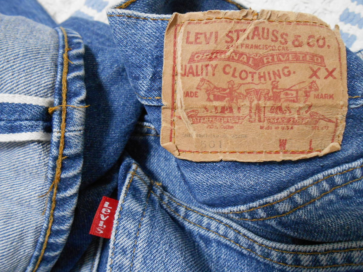 △ 80s 505 USA製 ビンテージ Levis リーバイス ヒゲ W36 L34 アメリカ