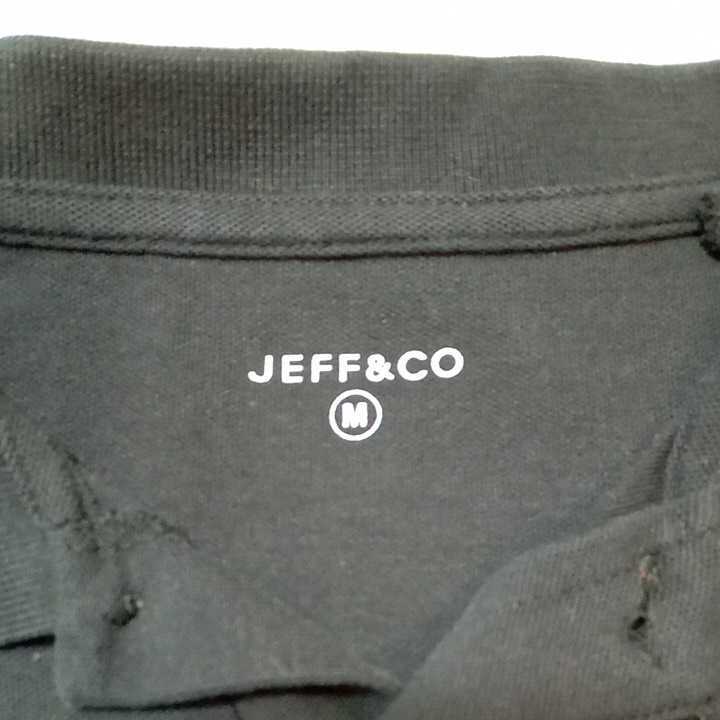 zcl-07♪アメリカ古着JEFF＆CO 半袖 ポロシャツ コットンメンズ USサイズ－M ブラック_画像5