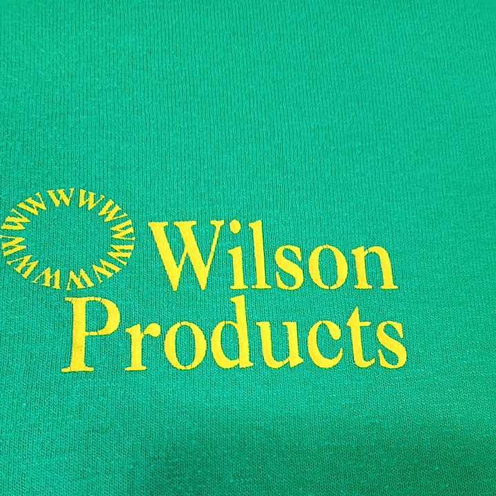 zcl-04♪アメリカ古着 GILDAN WILSON PRODUCTS　企業Tシャツ USサイズ－XL グリーン_画像5