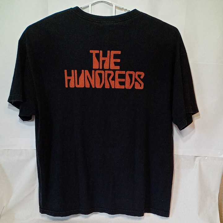 zcl-02t♪アメリカ古着 【激レア】希少 THE HUNDREDS ビンテージ Tシャツ USサイズ－2XL ブラック　_画像3