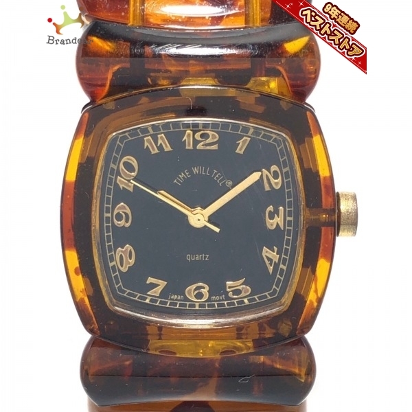12周年記念イベントが レビューを書けば送料当店負担 TIME WILL TELL タイムウィルテル 腕時計 - レディース 黒 carolinesantos.adv.br carolinesantos.adv.br