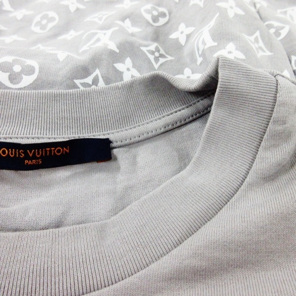 ルイヴィトン LOUIS VUITTON 半袖Tシャツ サイズM 1A8FGT - グレー×白